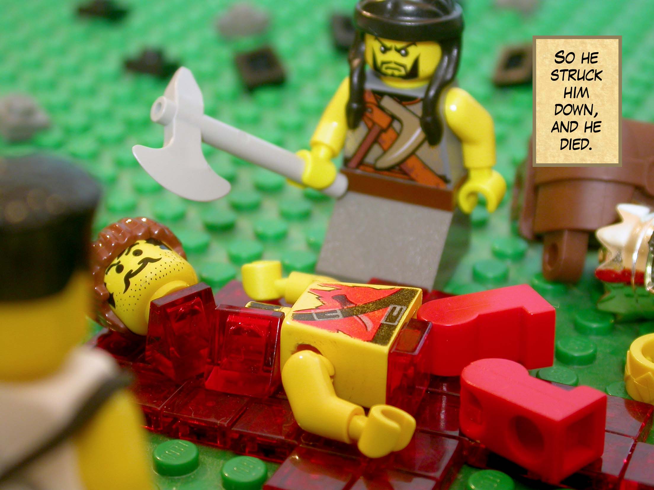 So he struck him down, and he died.