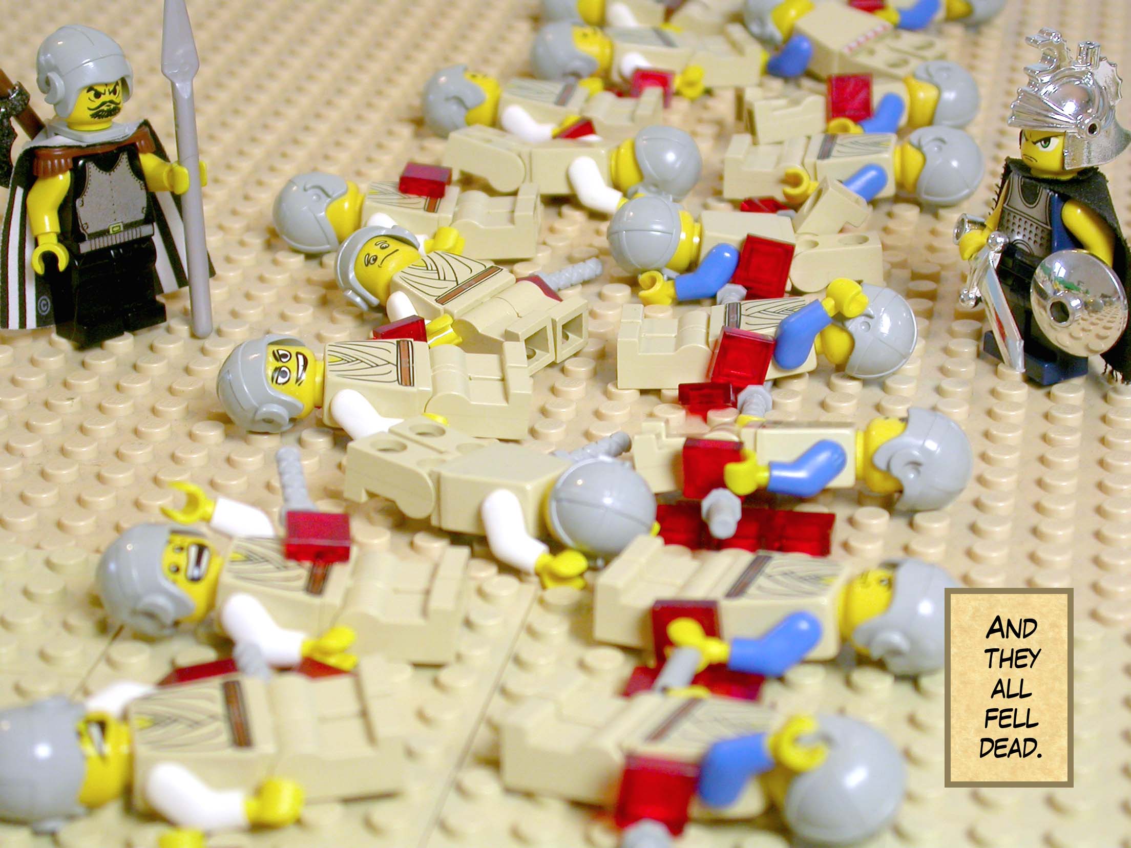 And they all fell dead.