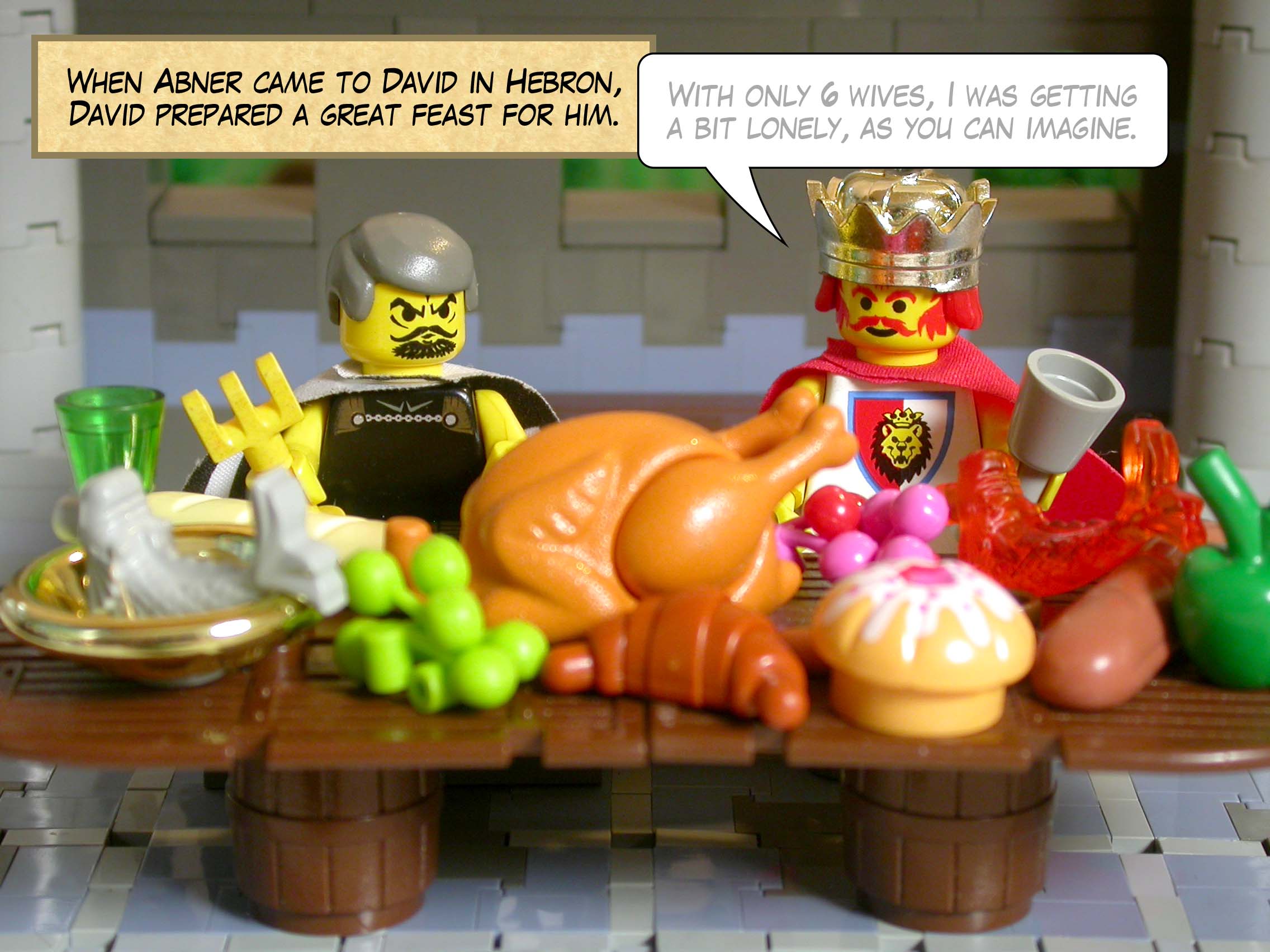 When Abner came to David in Hebron, David prepared a great feast for him.