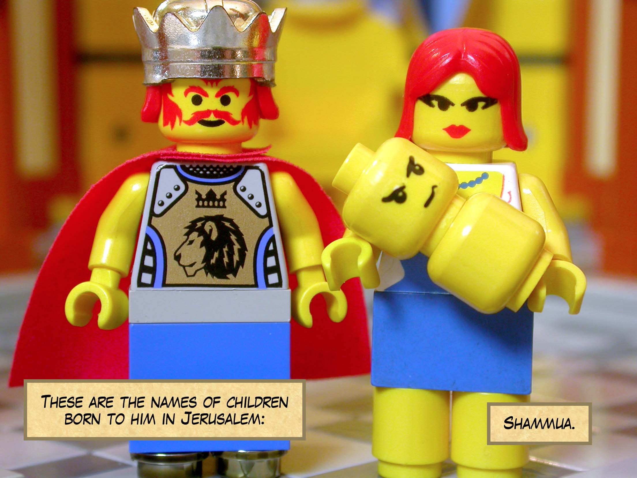 These are the names of children born to him in Jerusalem: Shammua.