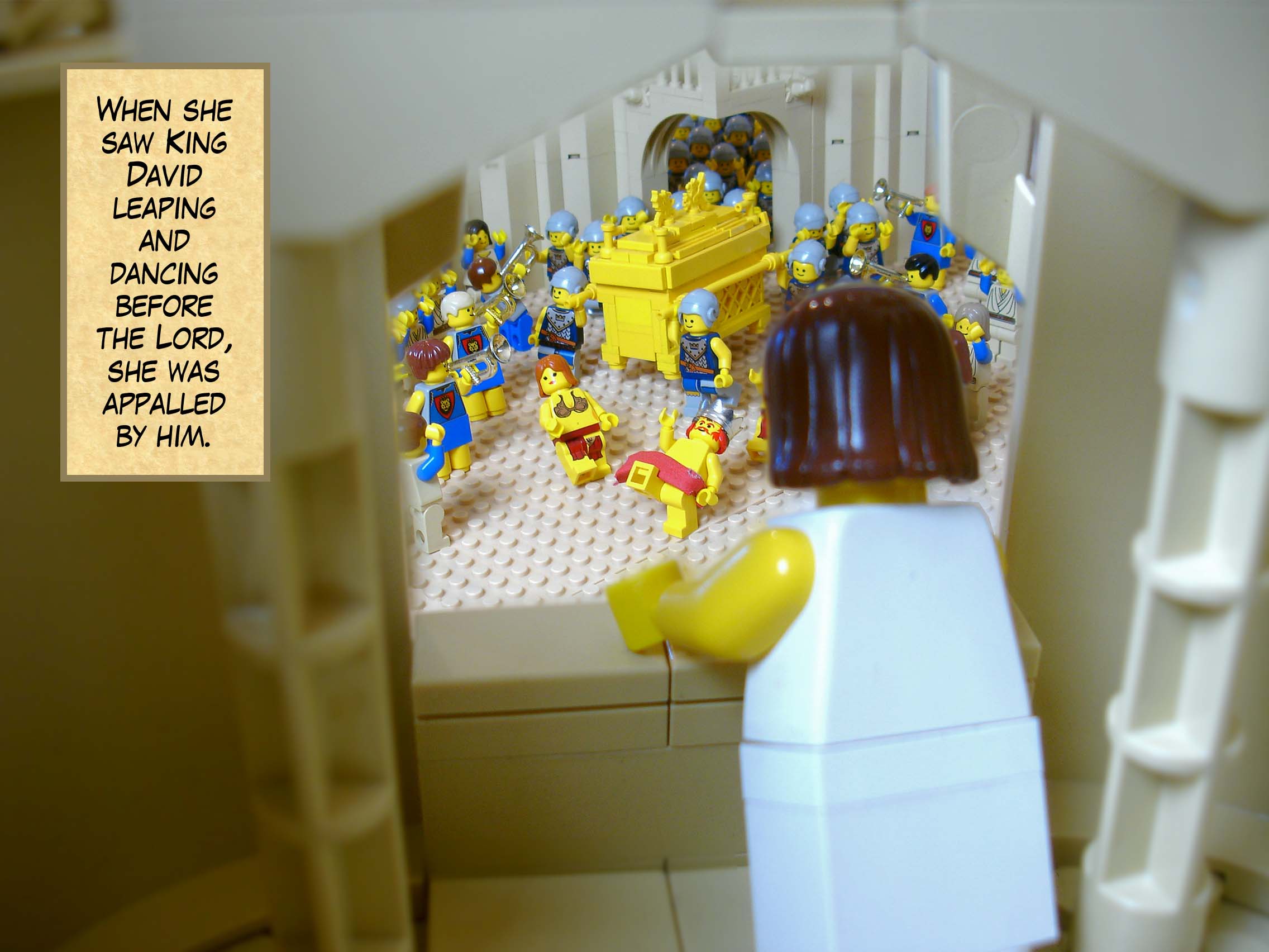 When she saw King David leaping and dancing before the Lord, she was appalled by him.