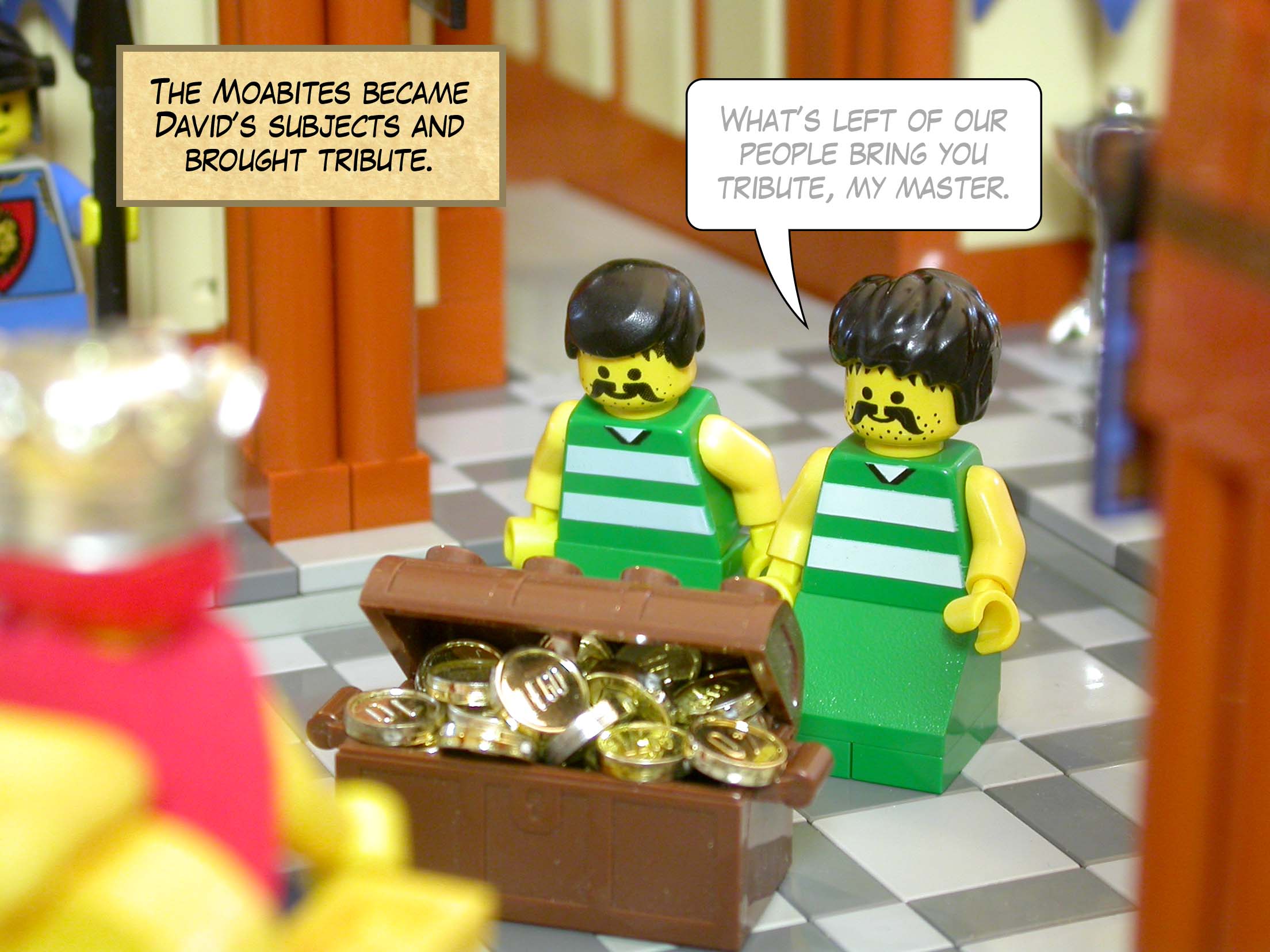 The Moabites became David’s subjects and brought tribute.