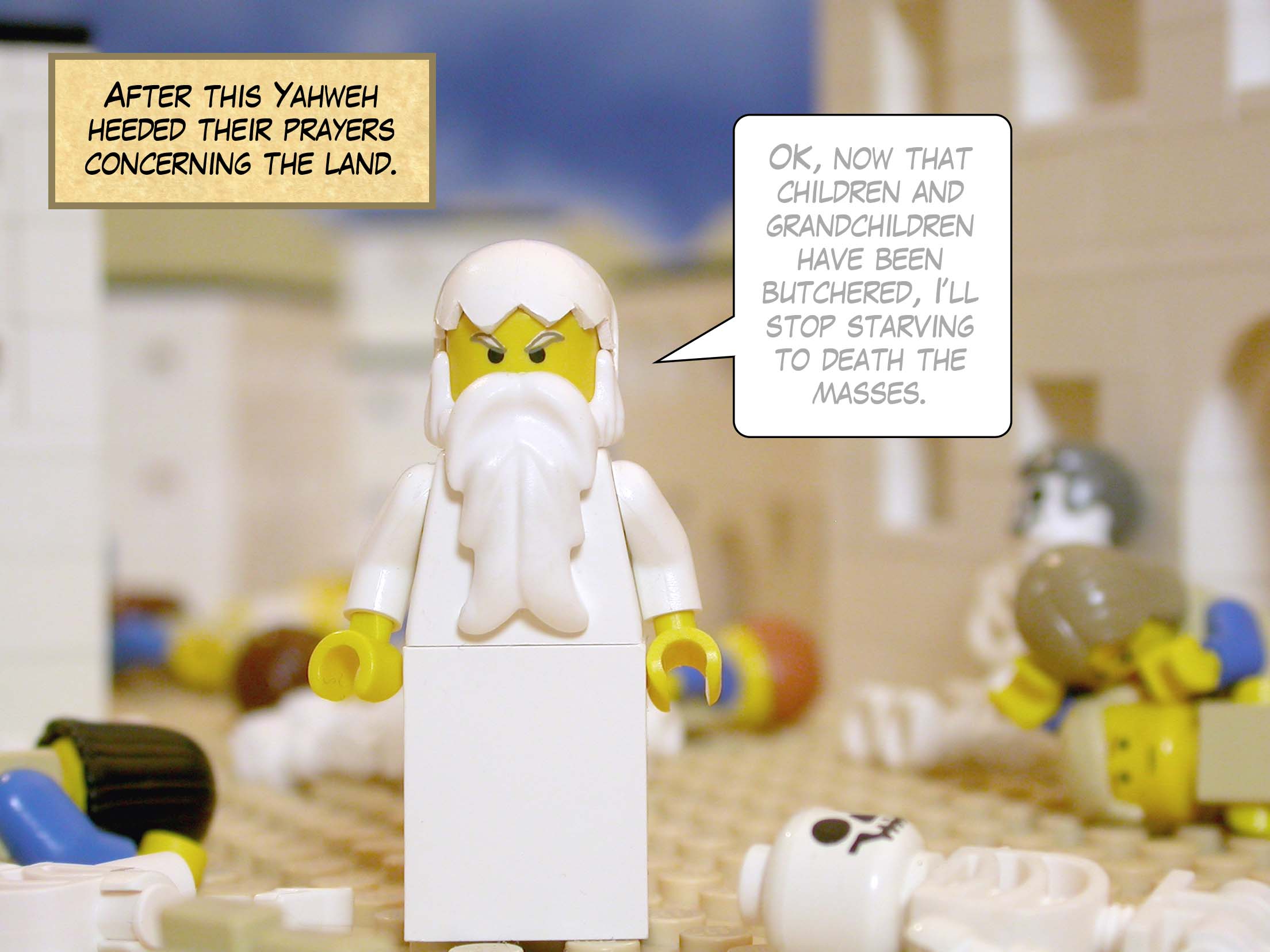 After this Yahweh heeded their prayers concerning the land.