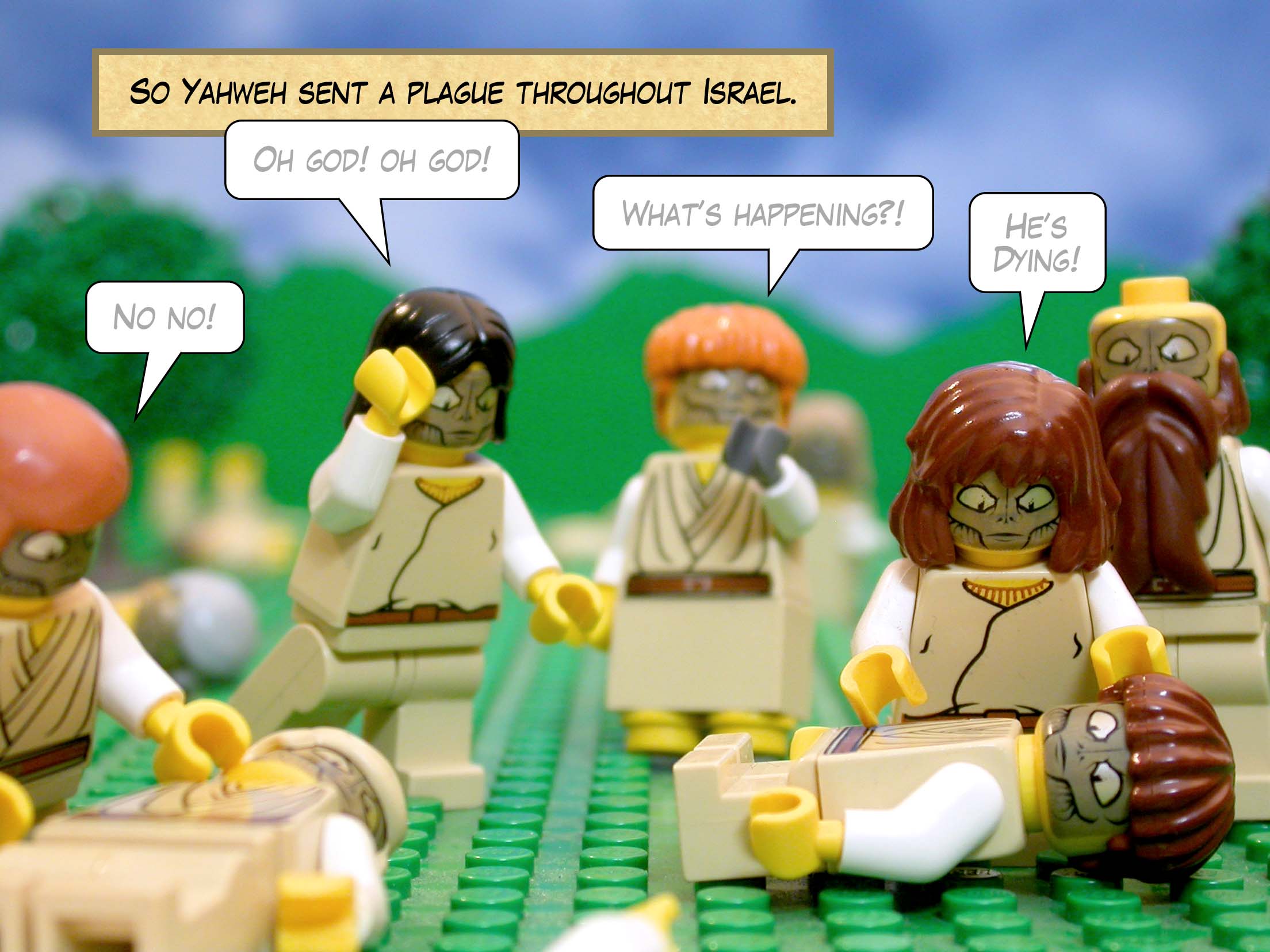 So Yahweh sent a plague throughout Israel.