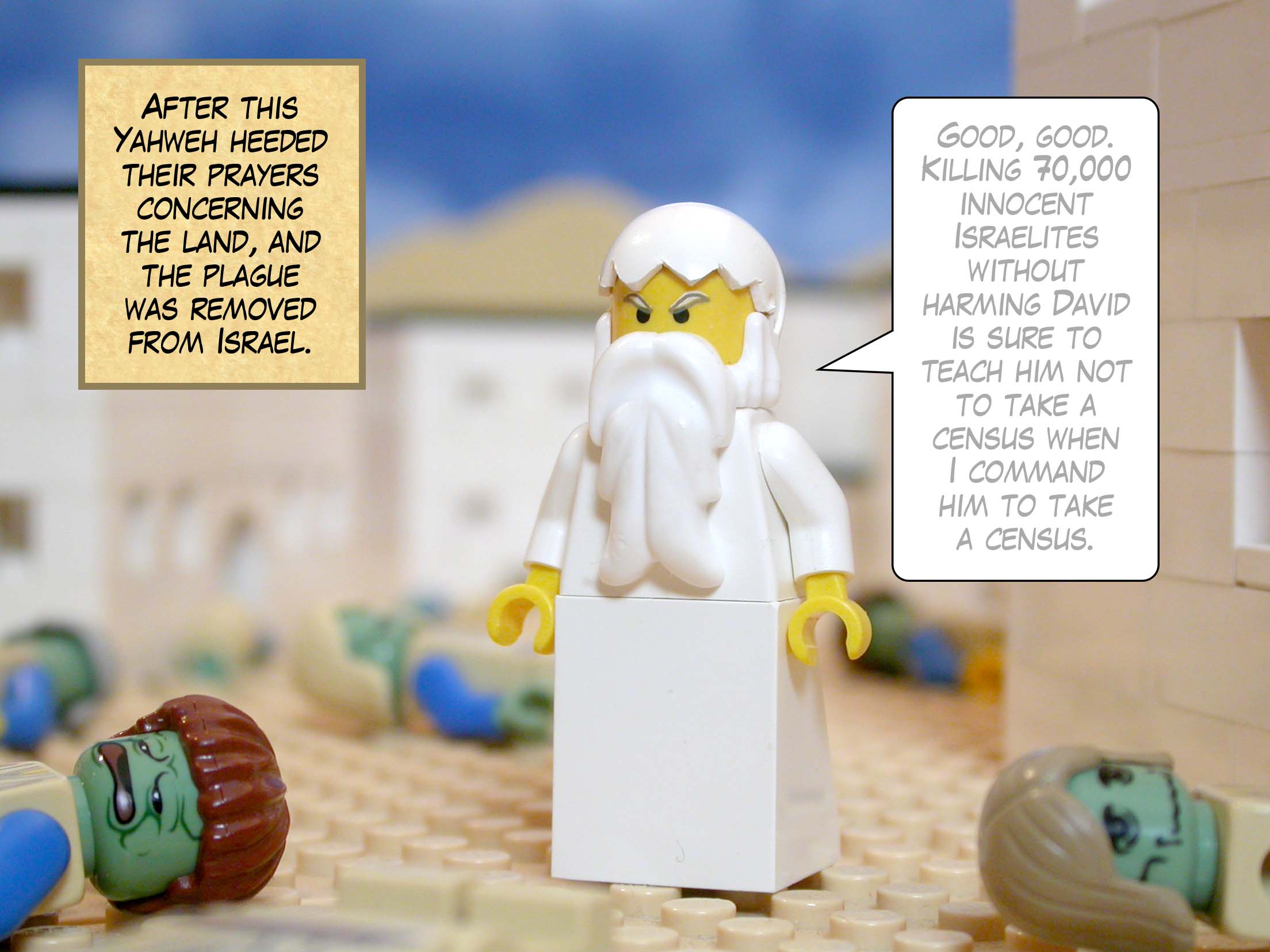 After this Yahweh heeded their prayers concerning the land, and the plague was removed from Israel.