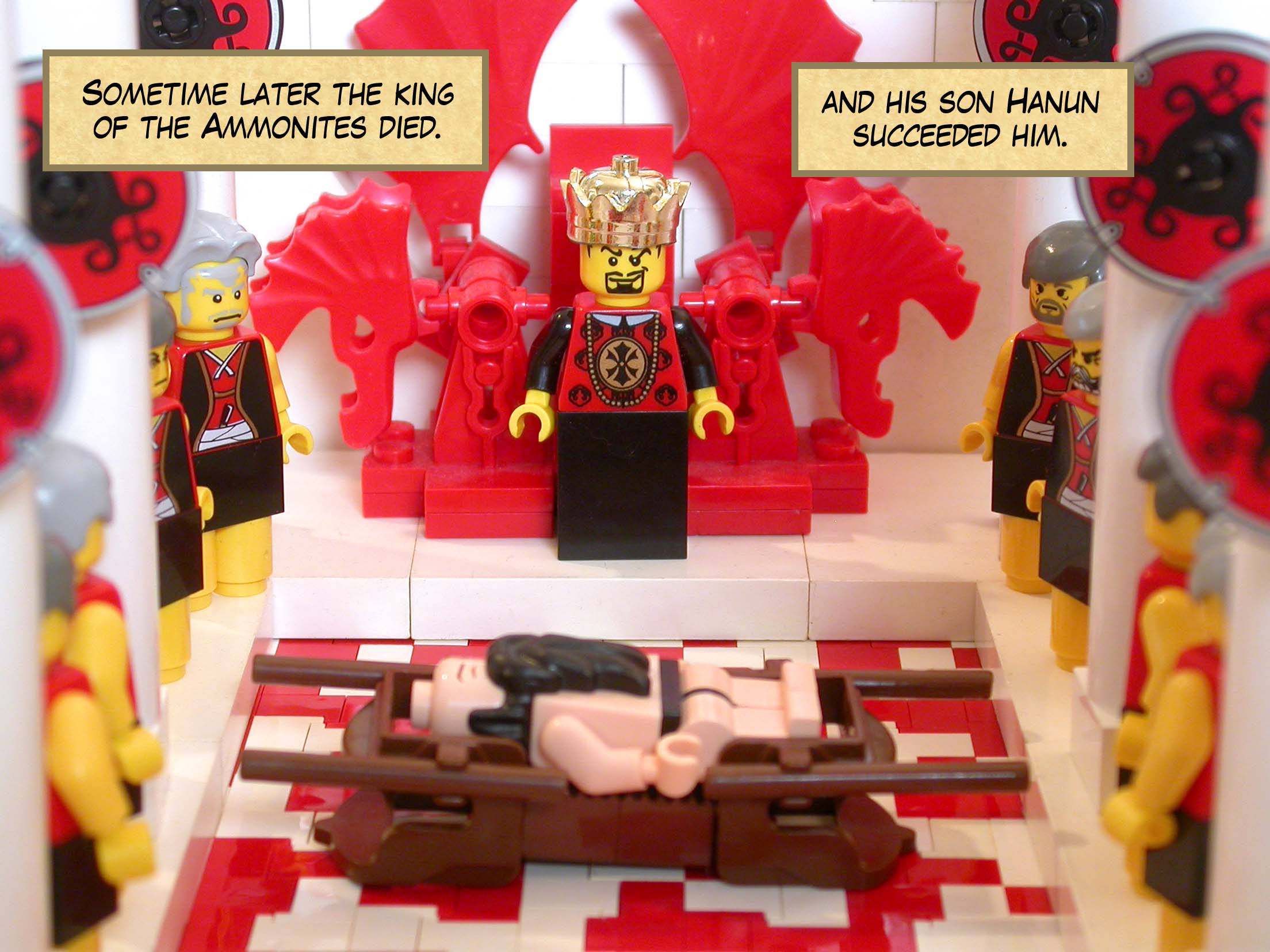 Sometime later the king of the Ammonites died, and his son Hanun succeeded him.