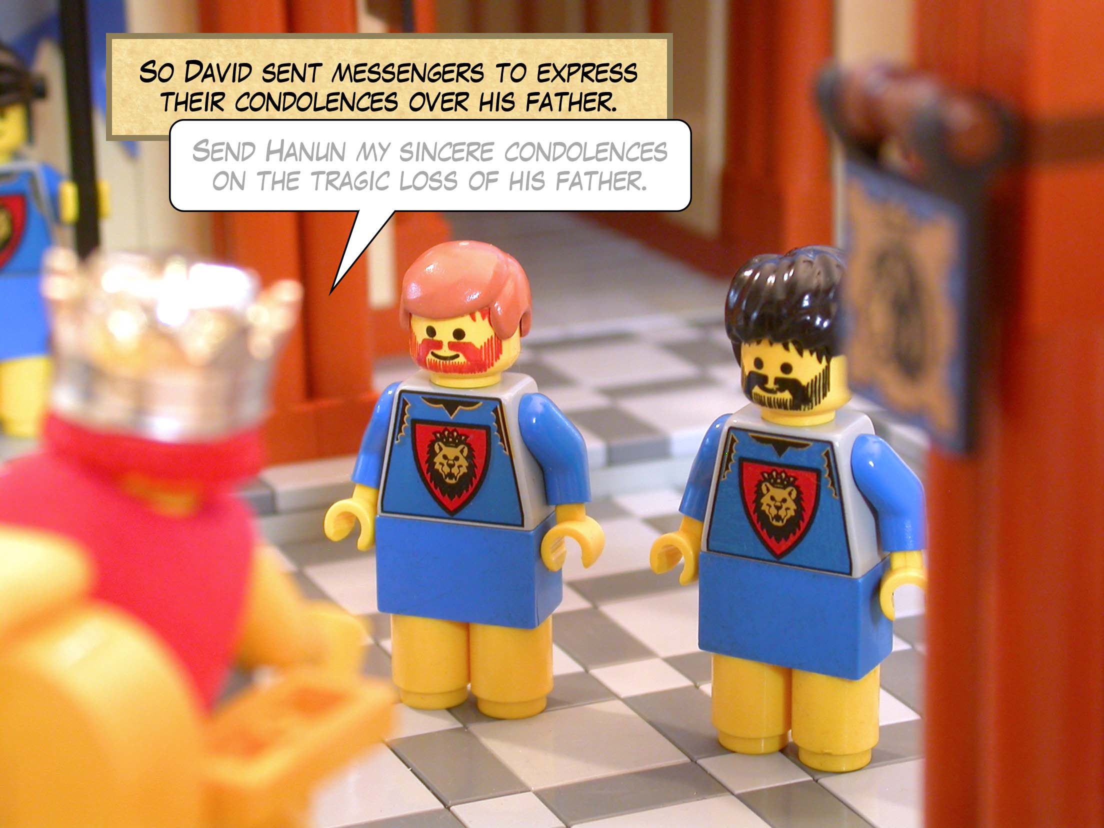 So David sent messengers to express their condolences over his father.