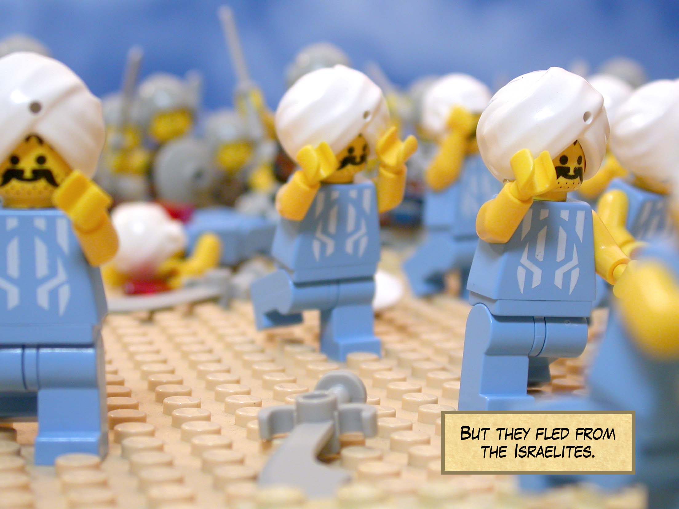 But they fled from the Israelites.