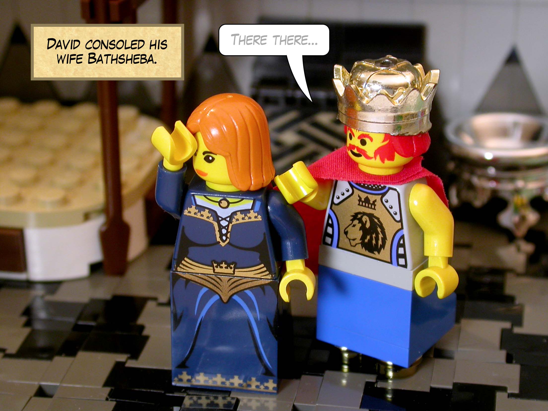 David consoled his wife Bathsheba.