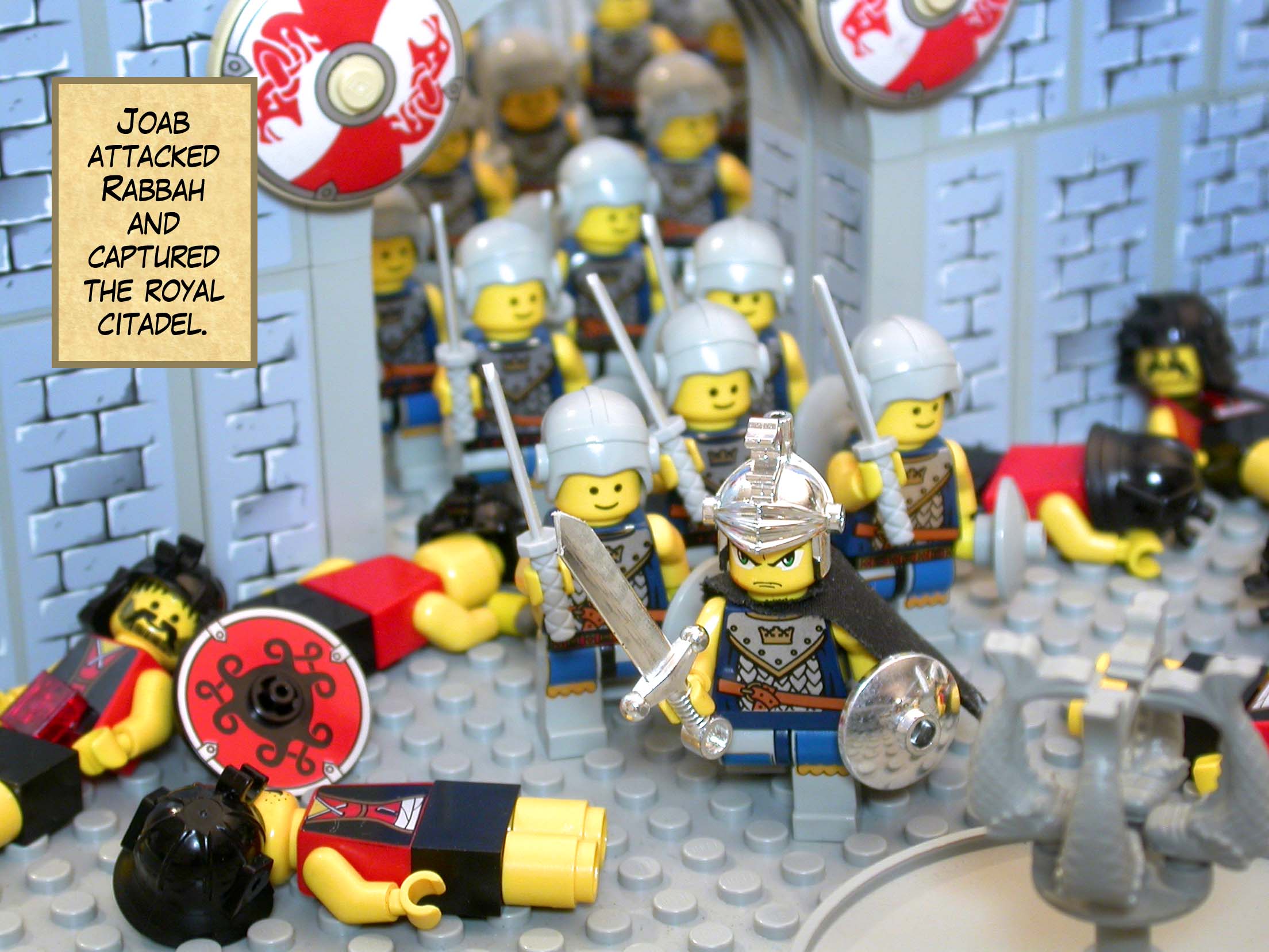 Joab attacked Rabbah and captured the royal citadel.