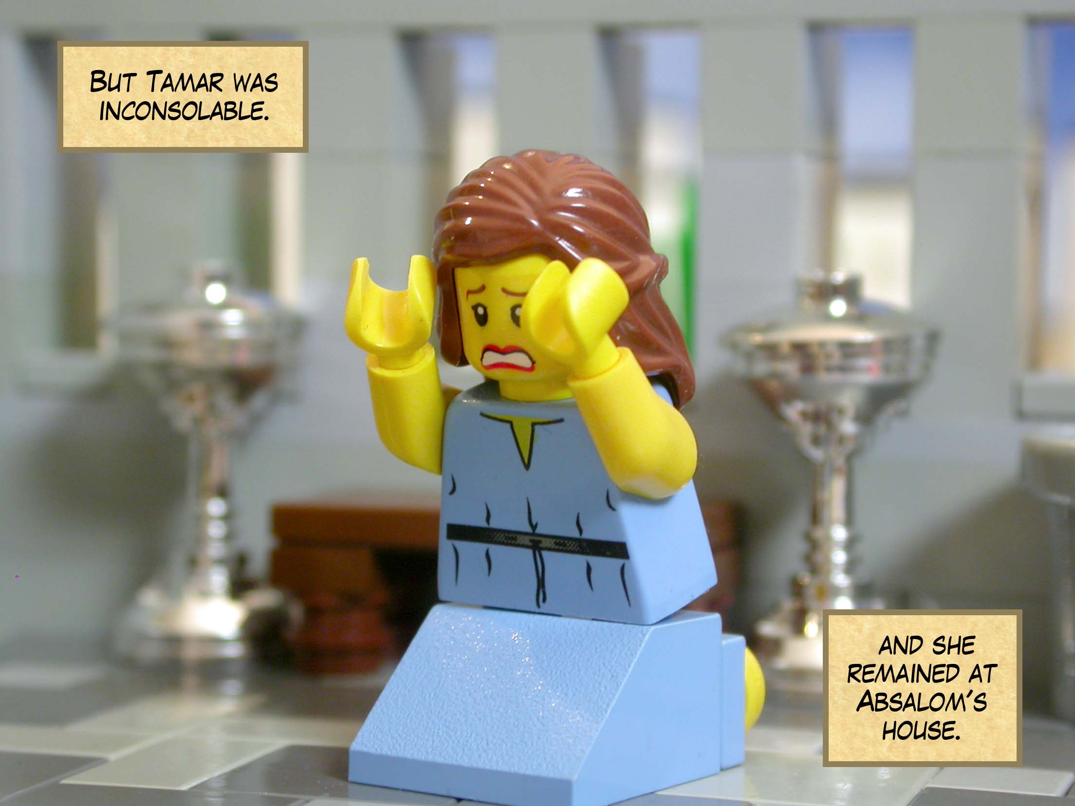 But Tamar was inconsolable and remained at Absalom's house.