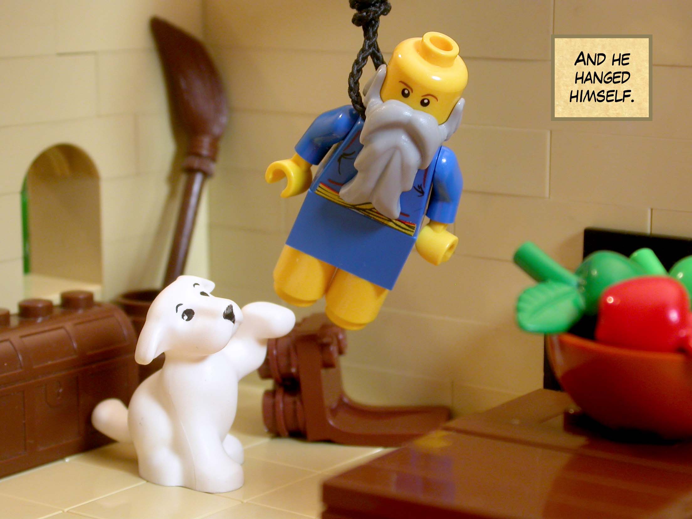 And he hanged himself.