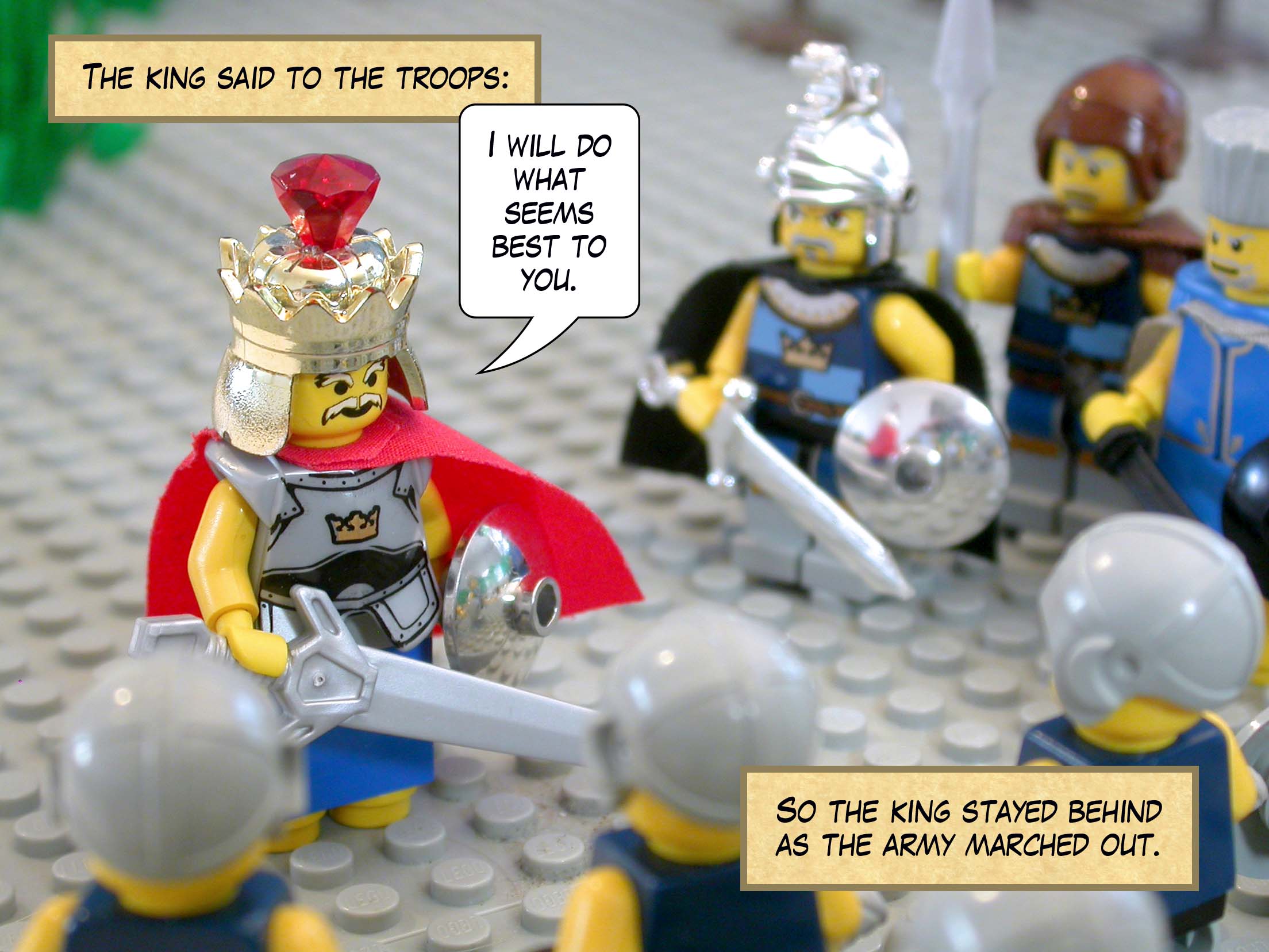 But the soldiers said, 'Do not go into battle! It is better for you to remain in the city for support.'