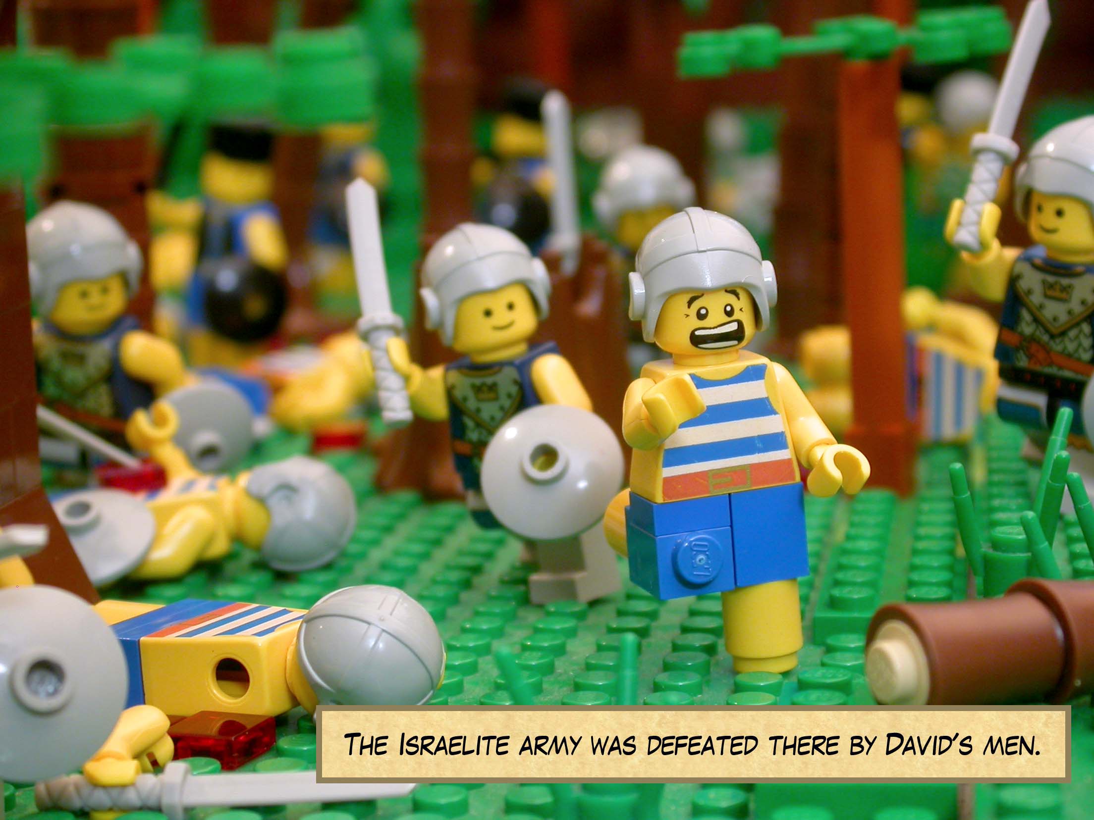 So the army marched out to fight against the Israelites, and the battle took place in the forest of Ephraim.