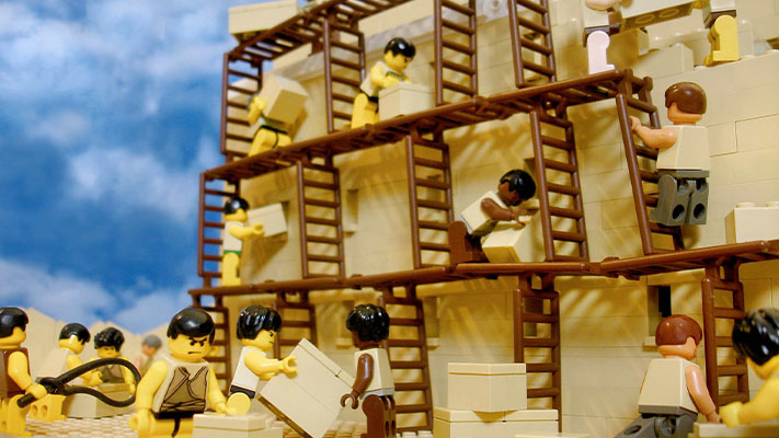 Slaves Build Temple of Yahweh