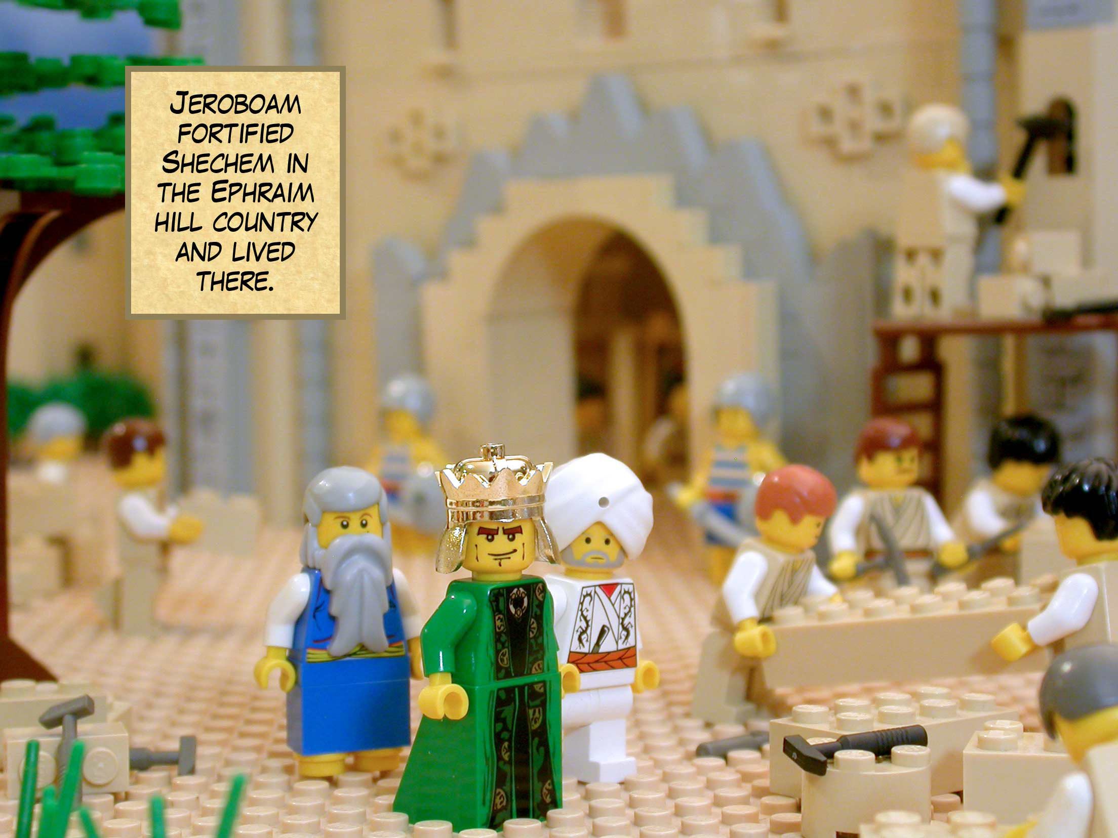 Jeroboam fortified Shechem in the Ephraim hill country and lived there.