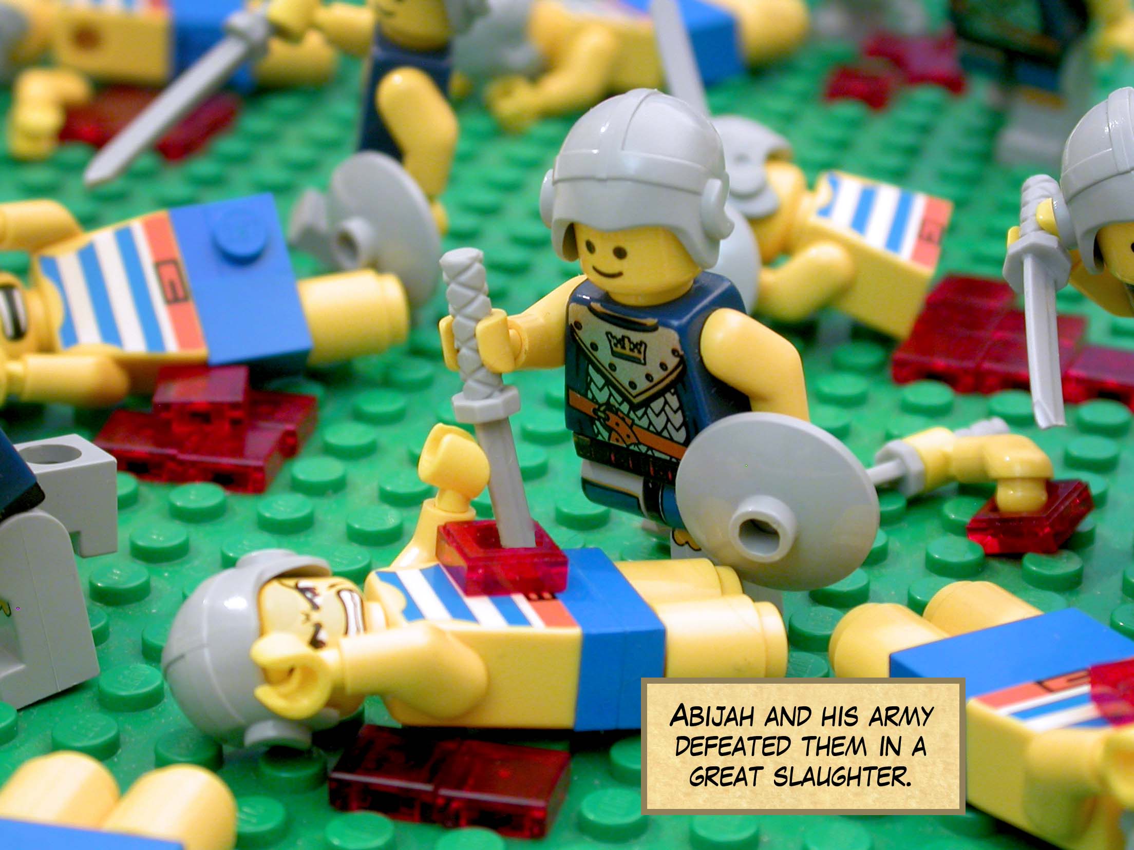 Abijah and his army defeated them in a great slaughter.