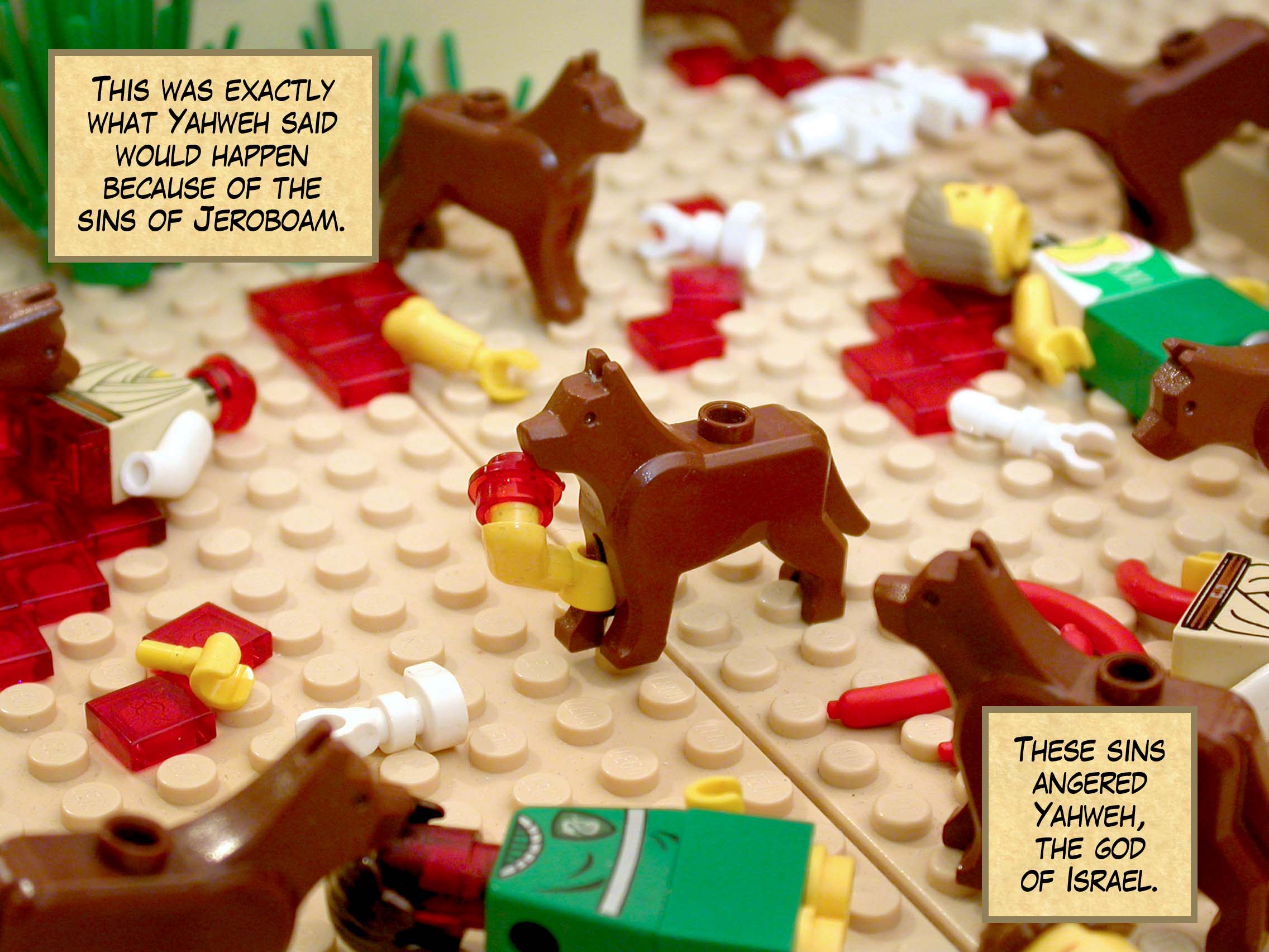 This was exactly <a href="../god_plots_massacre_kills_child/1k14_11.html">what Yahweh said would happen</a> because of the sins of Jeroboam. These sins angered Yahweh, the god of Israel.