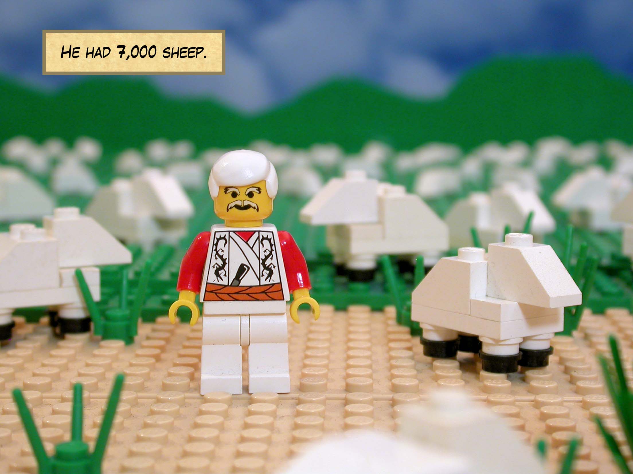 He had 7,000 sheep.