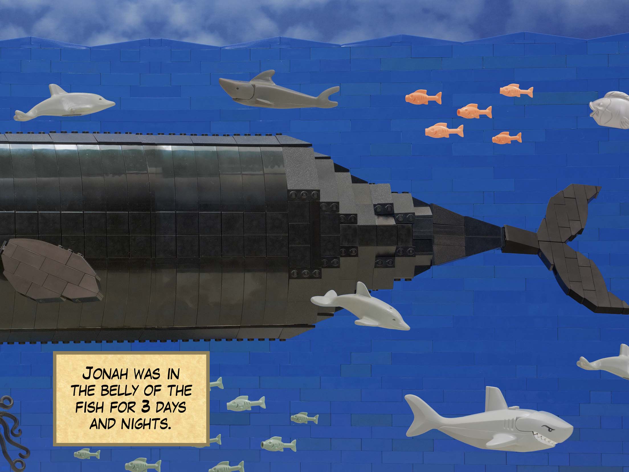 Jonah was in the belly of the fish for 3 days and nights.